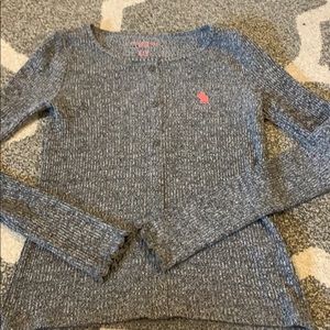 Grey Abercrombie Kids Sweater.
